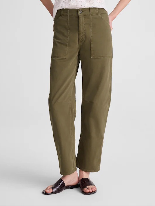 Madewell The Darted Barrel Leg Utility Pants
